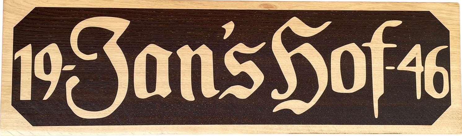 Schild Jan's Hof Juist 1946